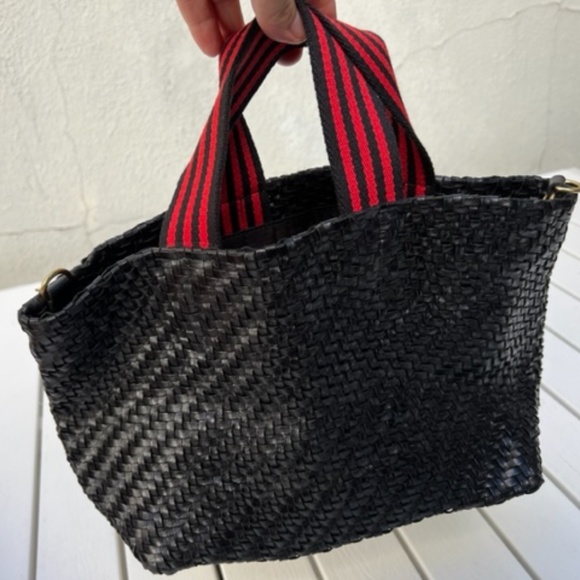 Clare V Other - CLARE V PETIT BATOU BAG IN BLACK WOVEN LEATHER